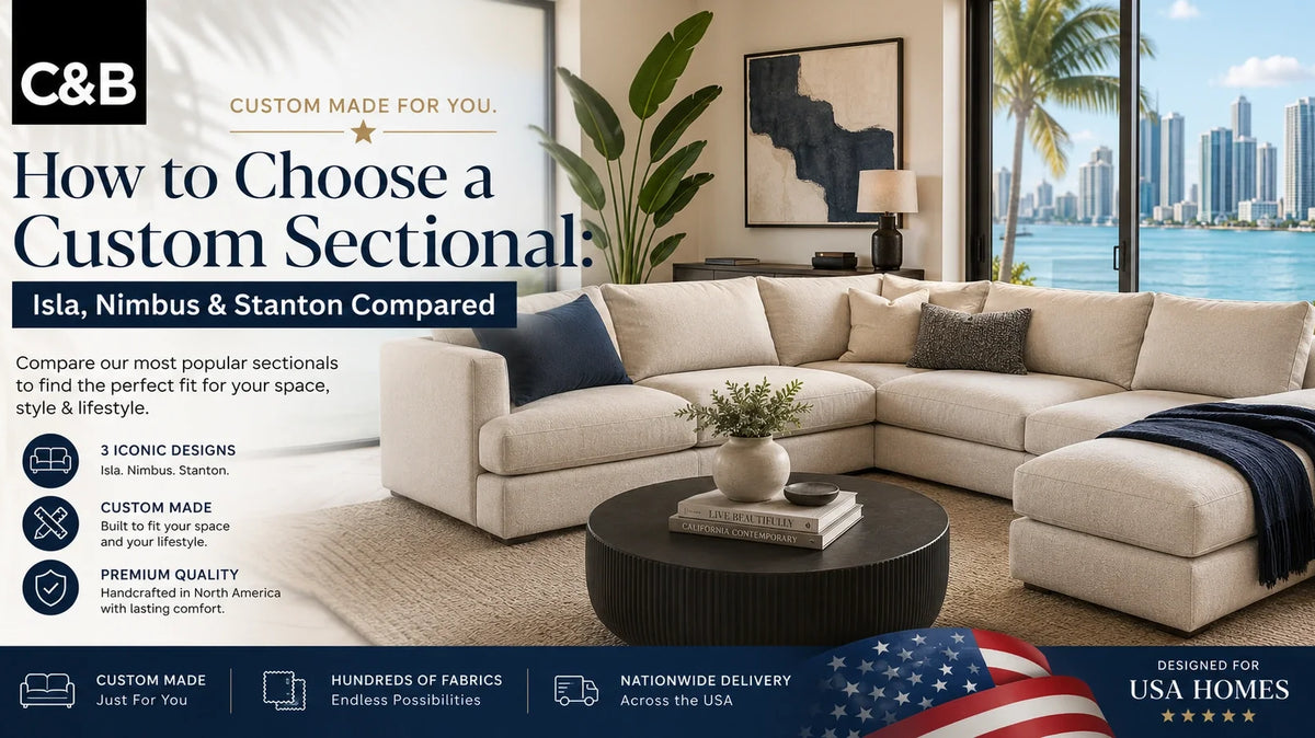 How to Choose a Custom Sectional: Isla, Nimbus & Stanton Compared