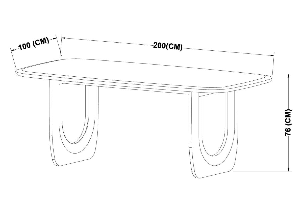 Gabriella Dining Table - Dark Walnut