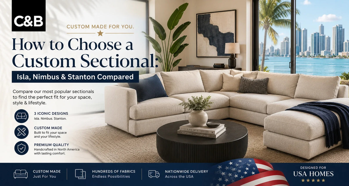 How to Choose a Custom Sectional: Isla, Nimbus & Stanton Compared