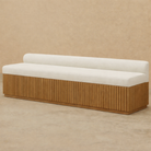 Fergus Fluted Bench (Custom) 48”L 24”H Medium Walnut #MWS Options 1