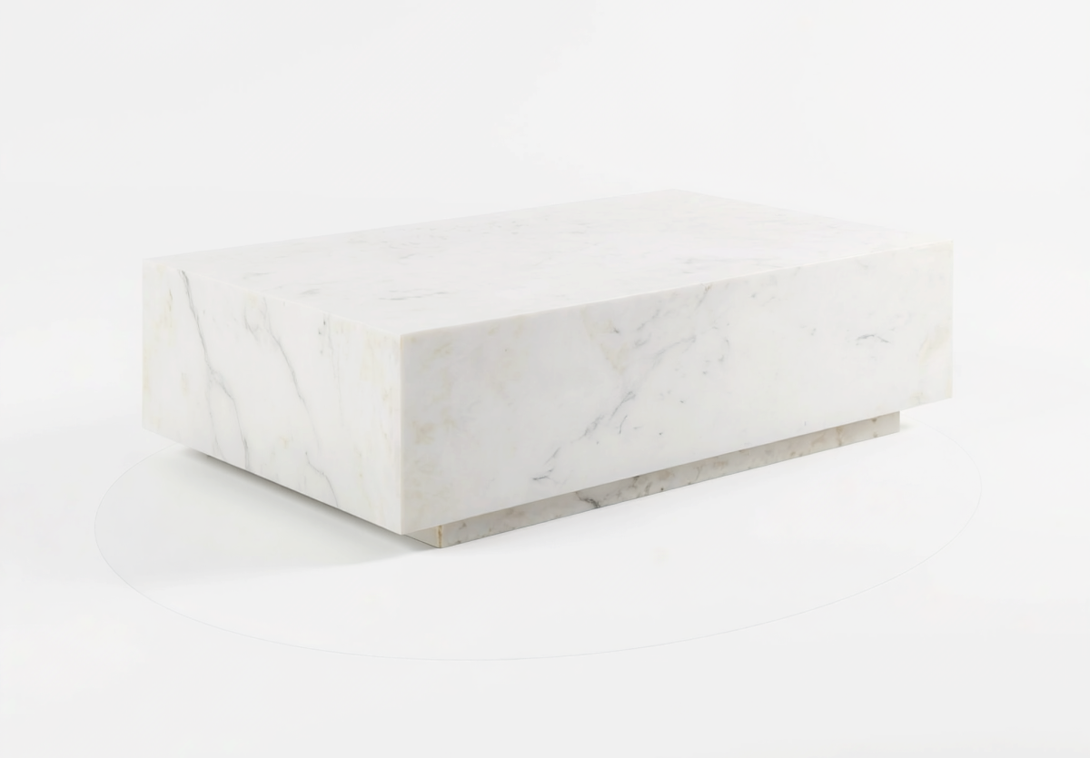 Monolith Coffee Table - White Marble