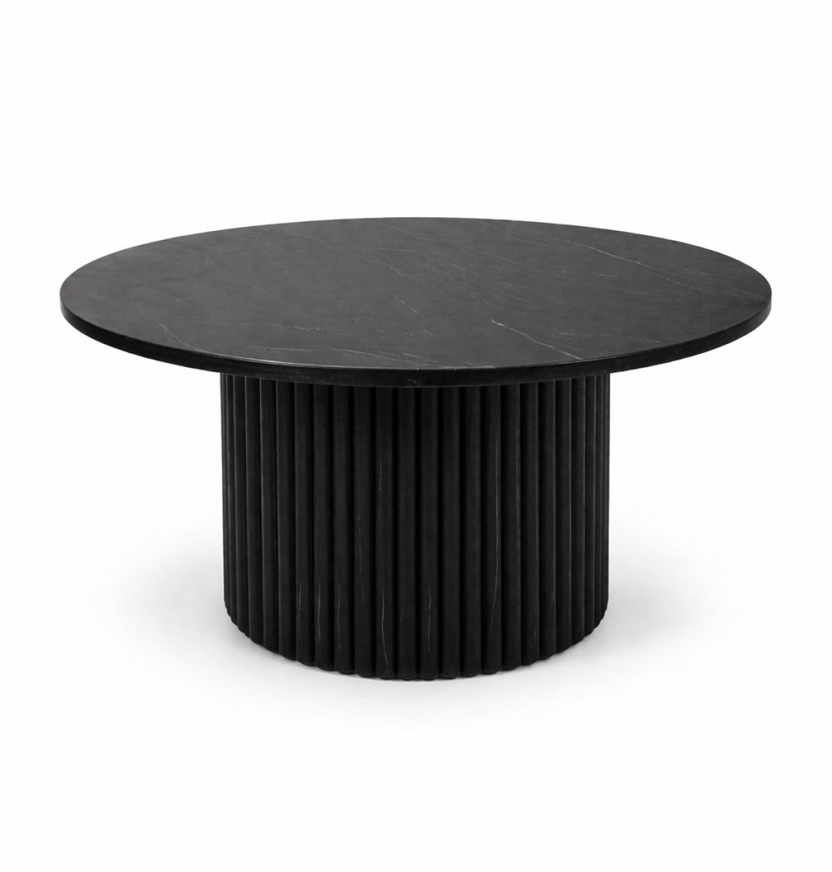 Black Marble Coffee Table - Round