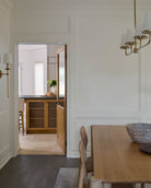 Travertine / Acacia 73"L Dining Table
